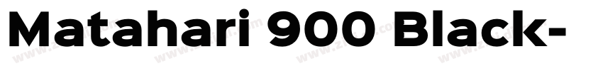 Matahari 900 Black字体转换